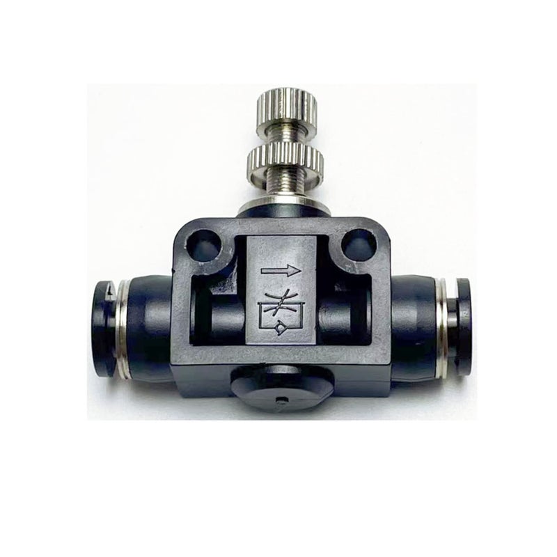 VETLEY Pneumatic SCF Series 1/4 Inch Tube OD Air Flow Control Valve,Union Pneumatic Speed Control Flow Controller SCF-1/4(Pack of 2) - Image 3
